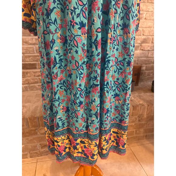 💕 Adorable Boho maxi dress by R.Vivimos! Sz L - Picture 5 of 7